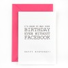 Birthday facebook - letterpresskaart